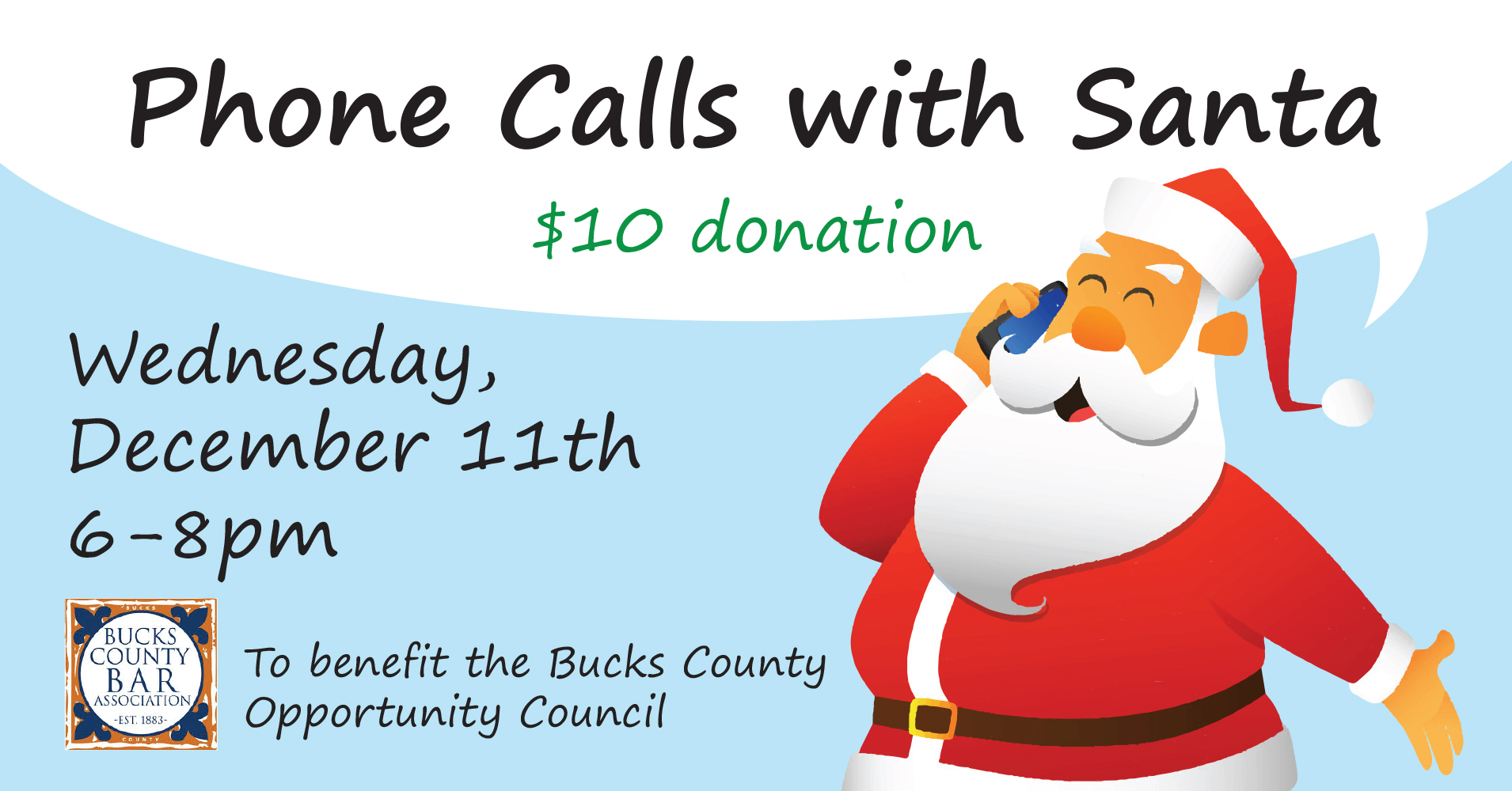 Bucks County Bar Association to host "Phone Calls with Santa" Event